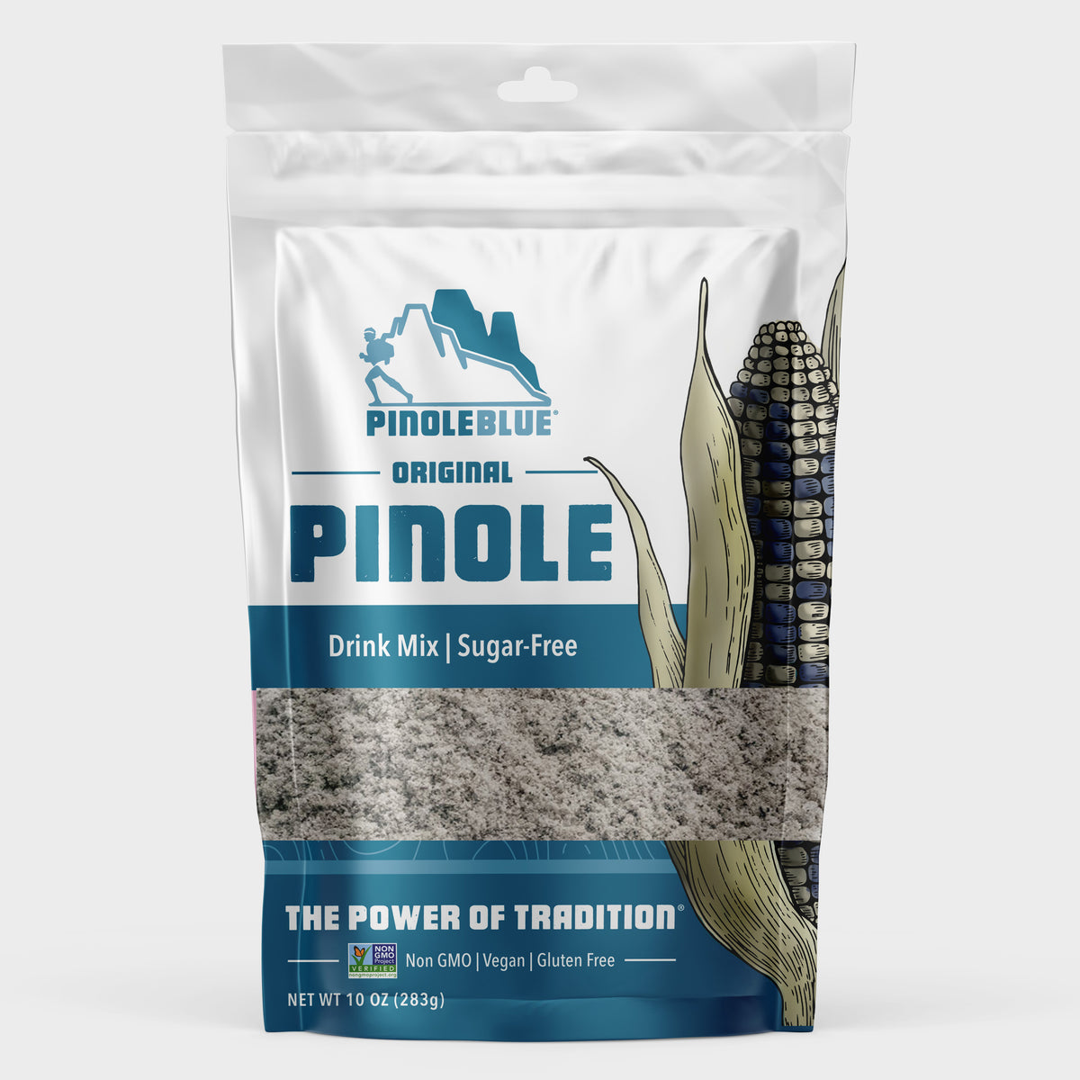 Original Blue Corn Pinole: All-Natural Energy Booster & Endurance Fuel (10 oz) - Pinole Blue