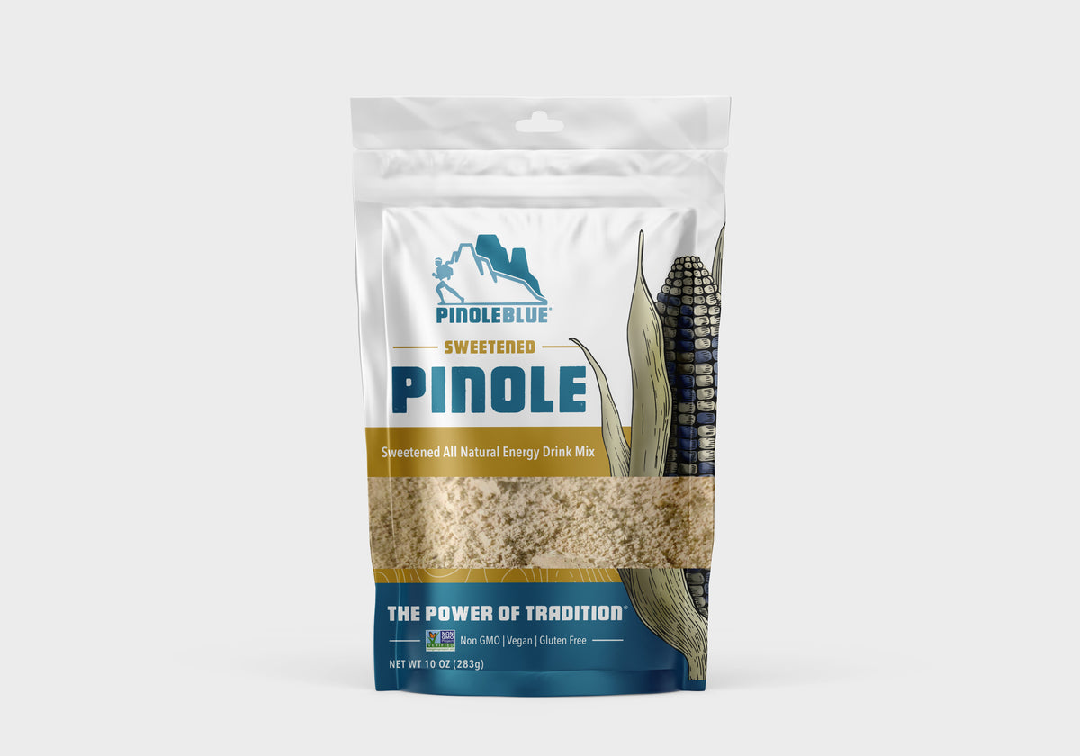 Sweetened Protein Pinole with Organic Blue Corn & Vegan-Friendly Protein (10 oz) - Pinole Blue