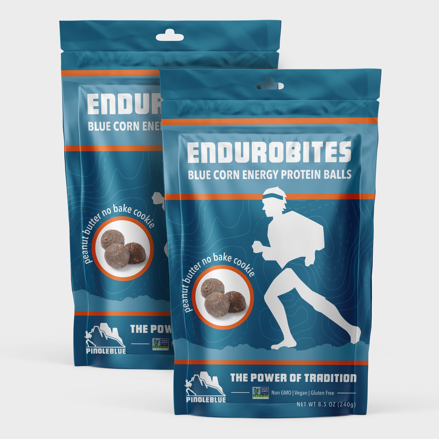 EnduroBites: Bite Size Peanut Butter No Bake Protein Balls Bundle - Pinole Blue